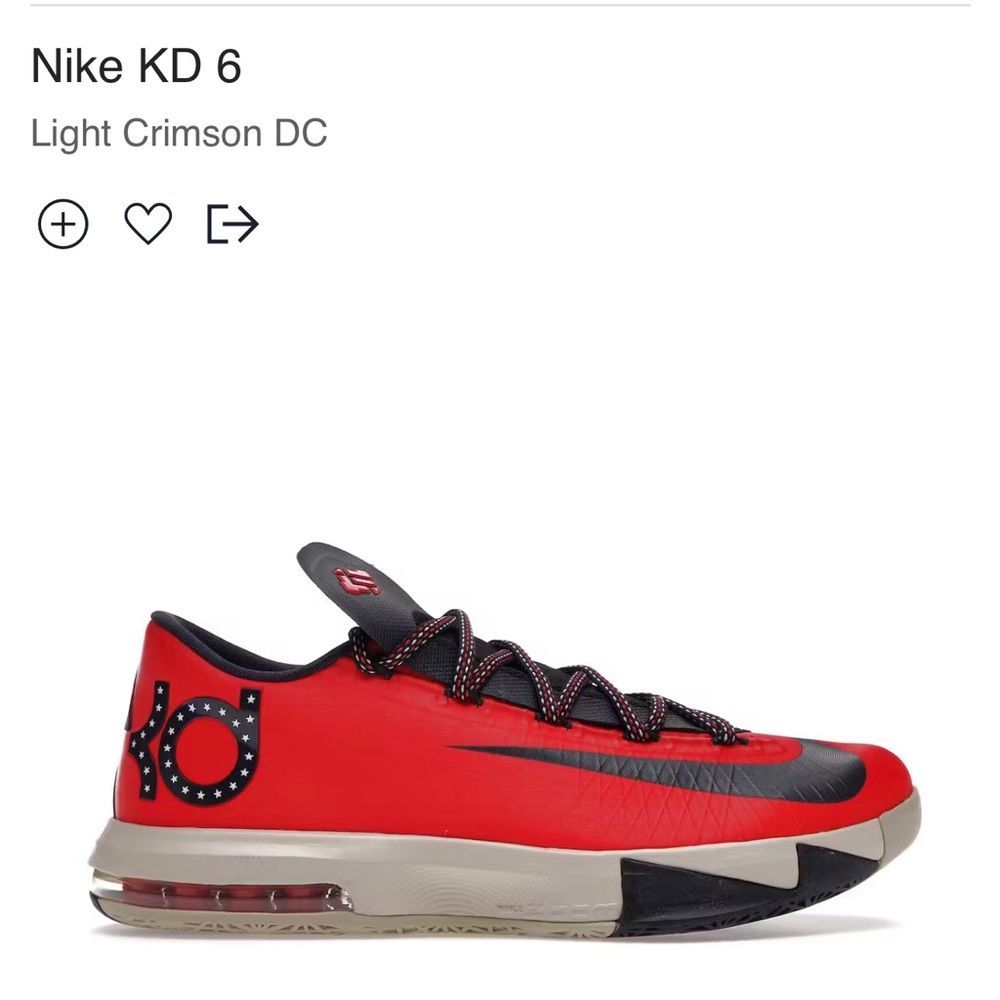 Nike KD VI - Light Crimson “DC”